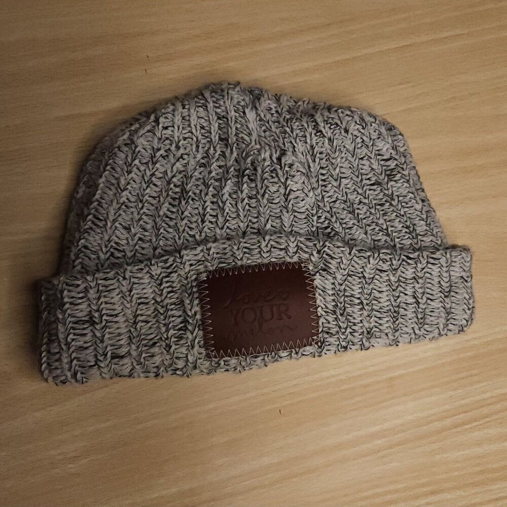 Love Your Melon Kids Black White Knit Hat 3-5 Years